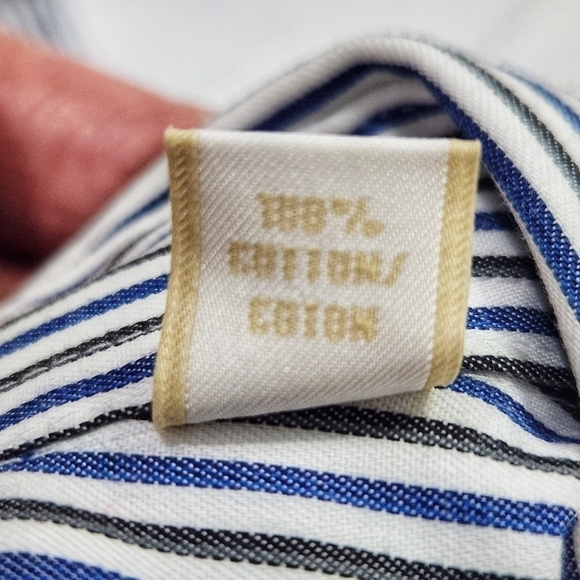 MICHAEL Kors Slim Fit Men Stripes Button Down Dress Shirts - Picture 8 of 9